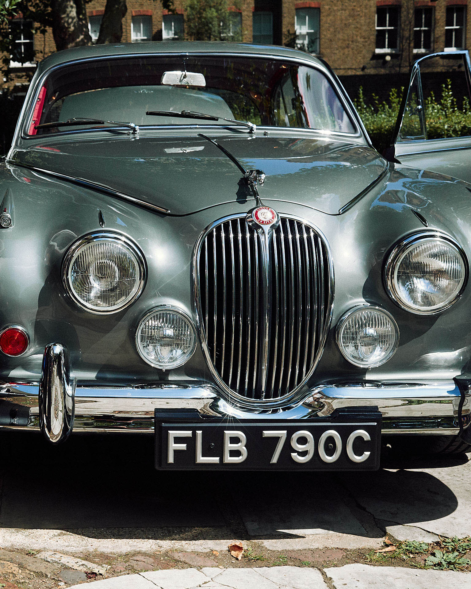 Front grill classic Jag by lifestyle photographer TC