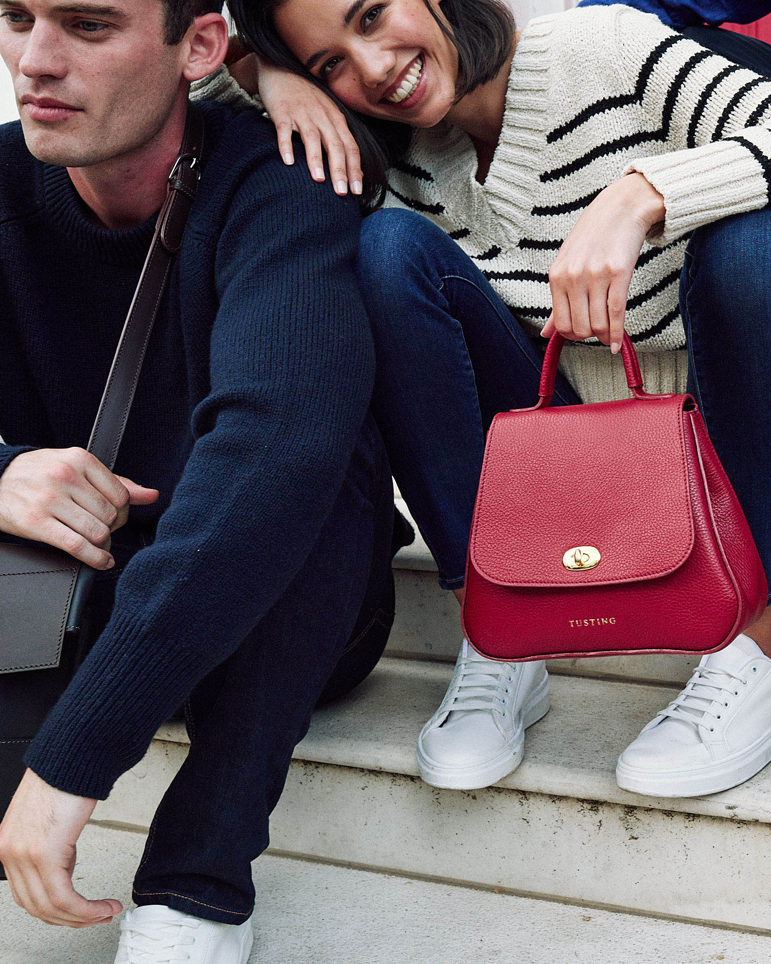 Tusting group,  leather bags, by lifestyle photographer