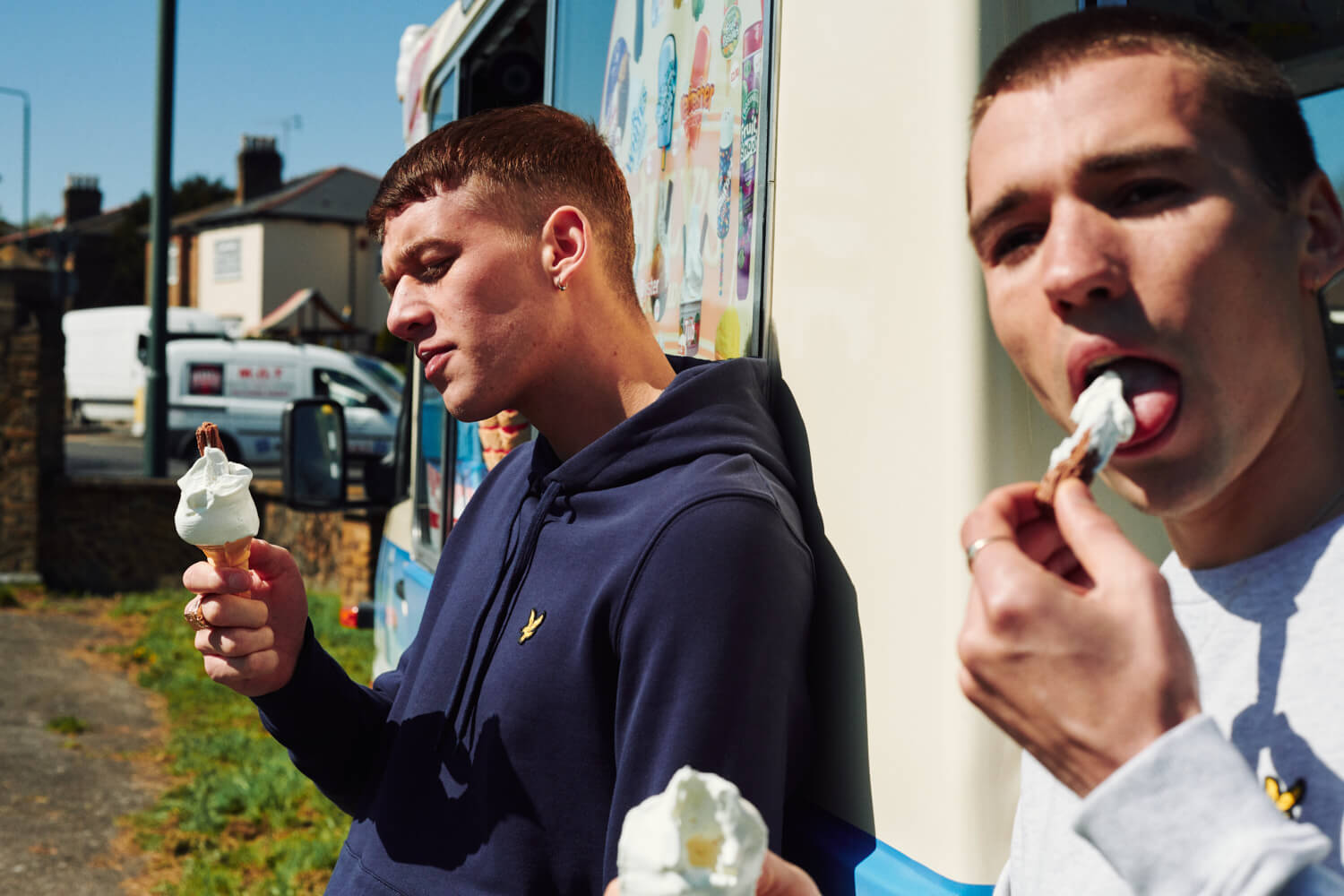  lads lick ice creams by  lifestyle photographer Tim Cole 
