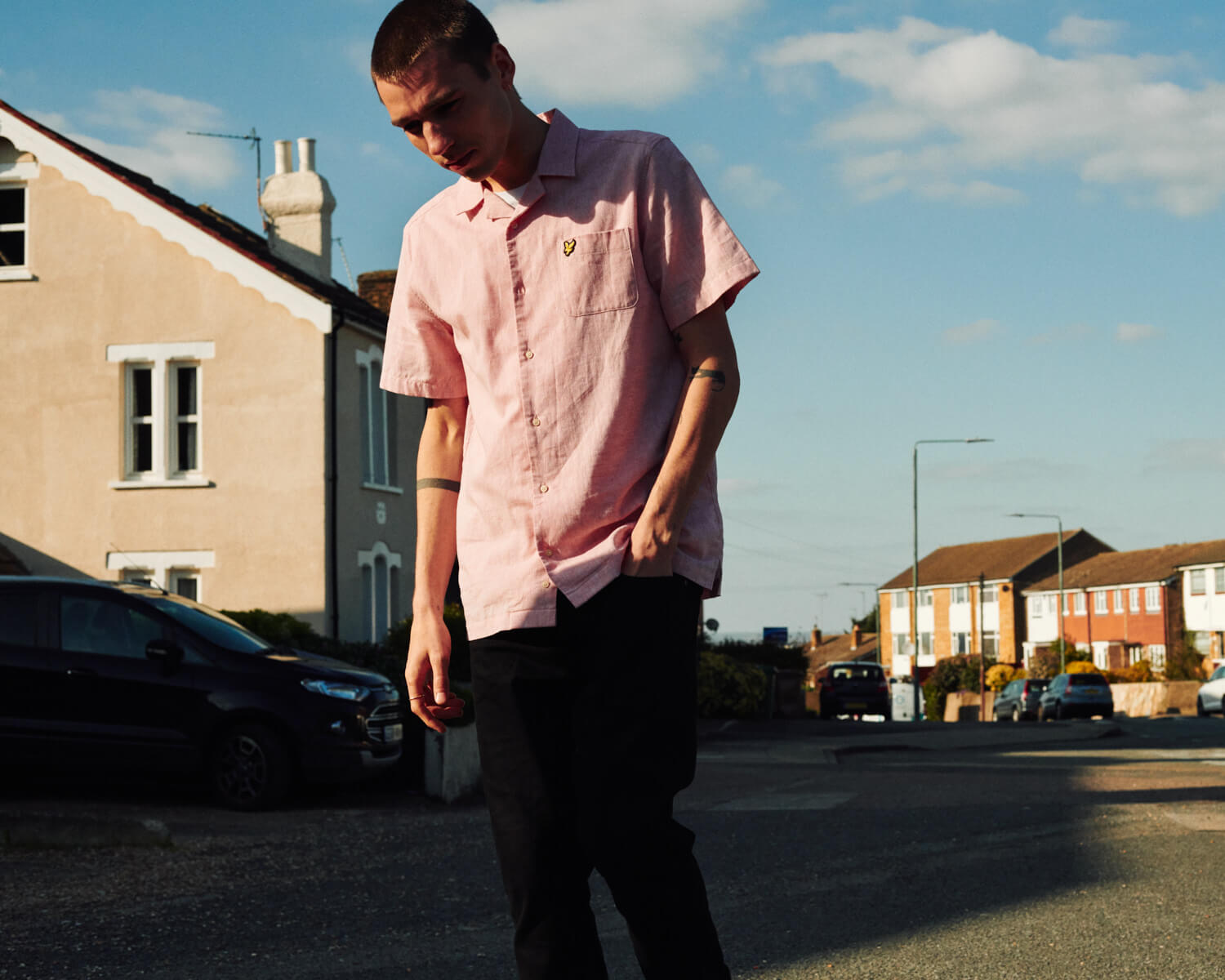 Lad in pink by lifestyle photographer London 