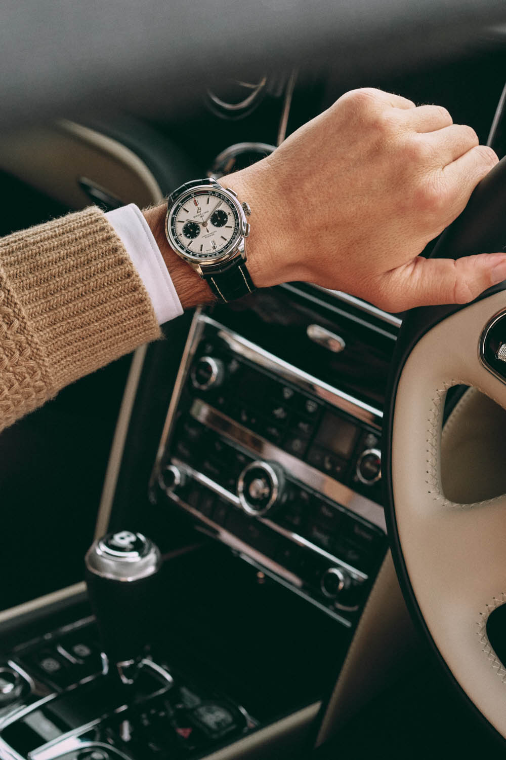 Steering wheel in Bentley, by lifestyle photographer Tim Cole 