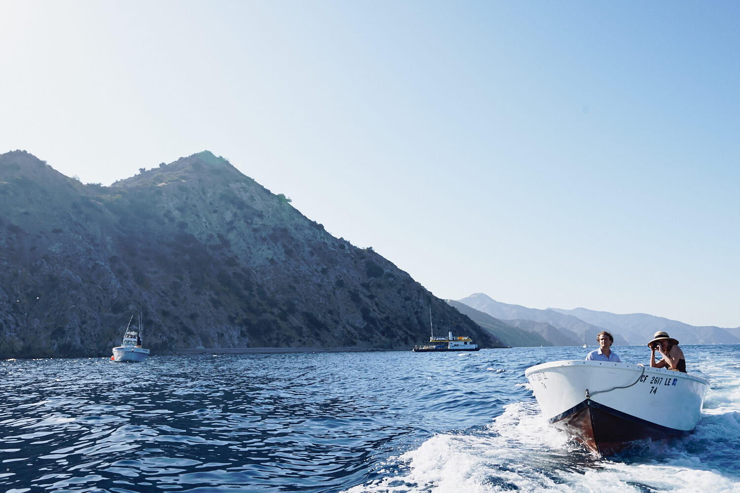 Young couple, off Catalina, by lifestyle photographer Tim Cole 