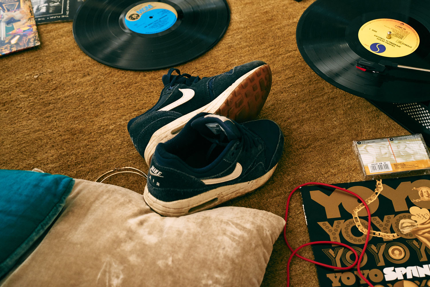 Blue Nike trainers,  by lifestyle photographer Tim Cole 