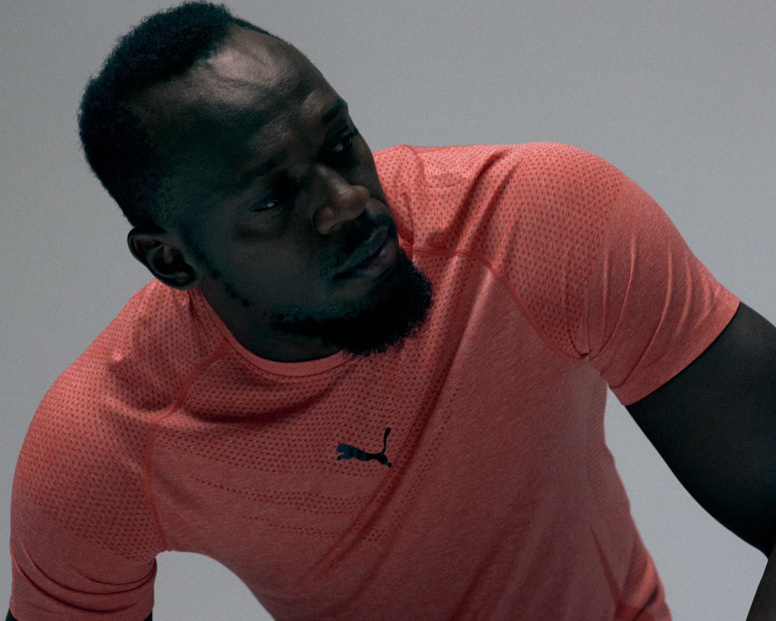 Usain Bolt portrait in the studio